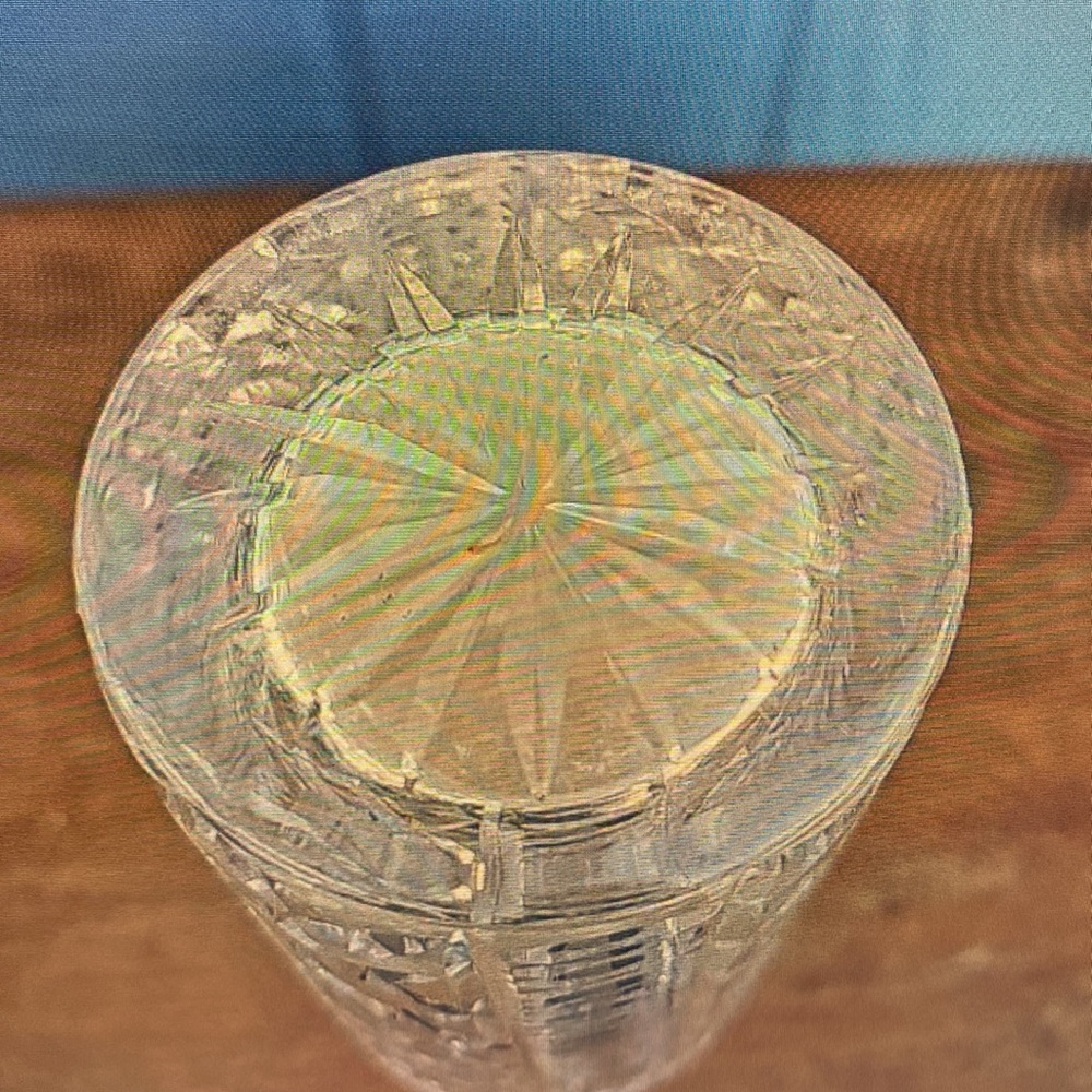 Vintage Waterford Crystal Clare cut Pineapple and Diamond Skyshell Vase 10” tall - Picture 6 of 8